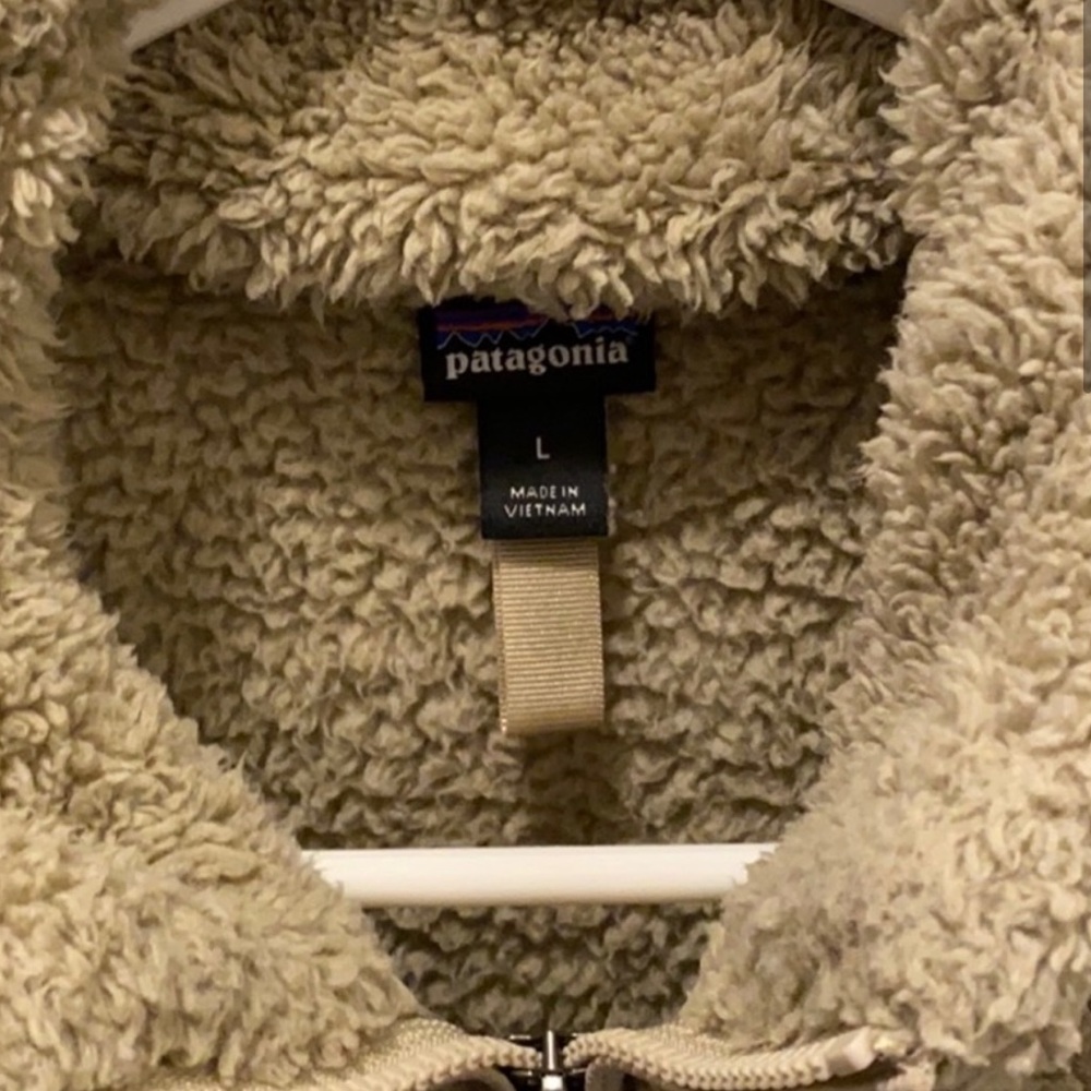 Patagonia Los Gatos Tan Fleece 1/4 Zip Pullover Jacket - Picture 4 of 5
